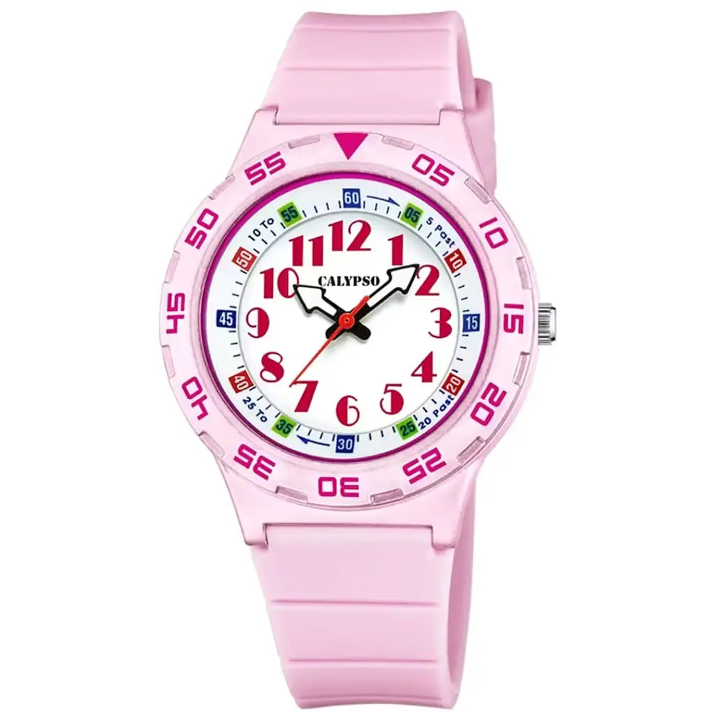 Orologio Calypso analogico da bambina rosa con accenti rossi K5828/1