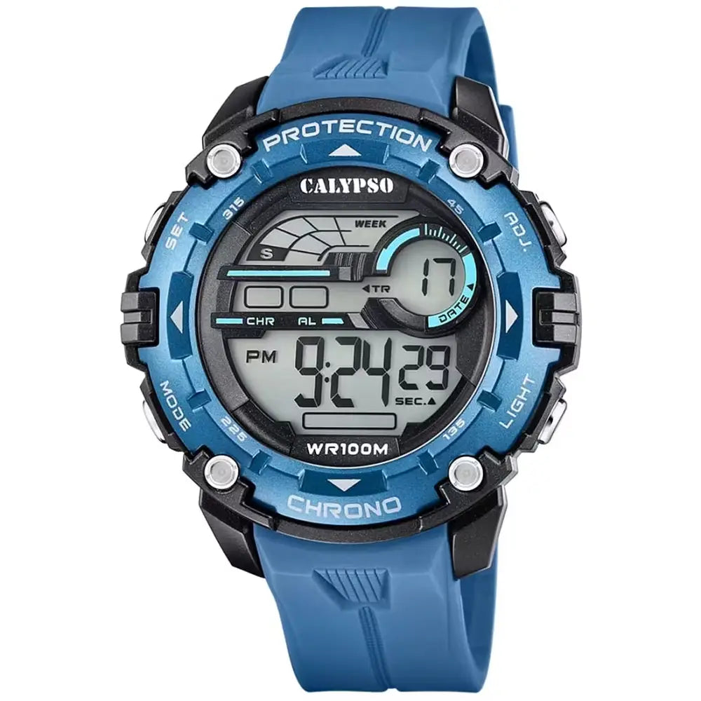 Orologio digitale da uomo Calypso K5820/2 blu con accenti neri