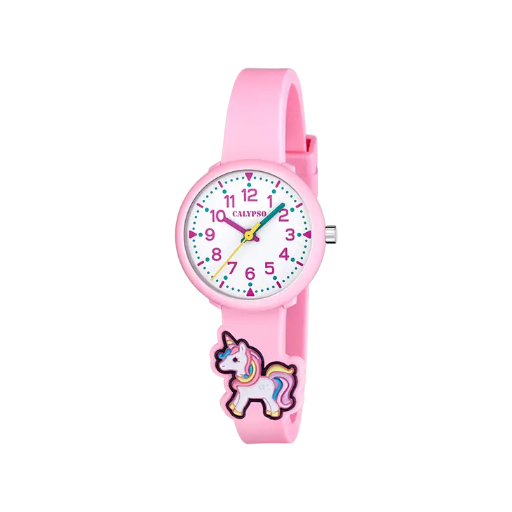 Orologio Calypso Solotempo Bambina Unicorno rosa con dettagli colorati