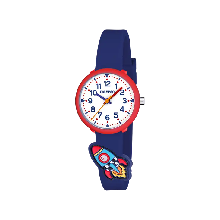 Orologio bambino Calypso K5845/2 blu e rosso con razzo sul cinturino
