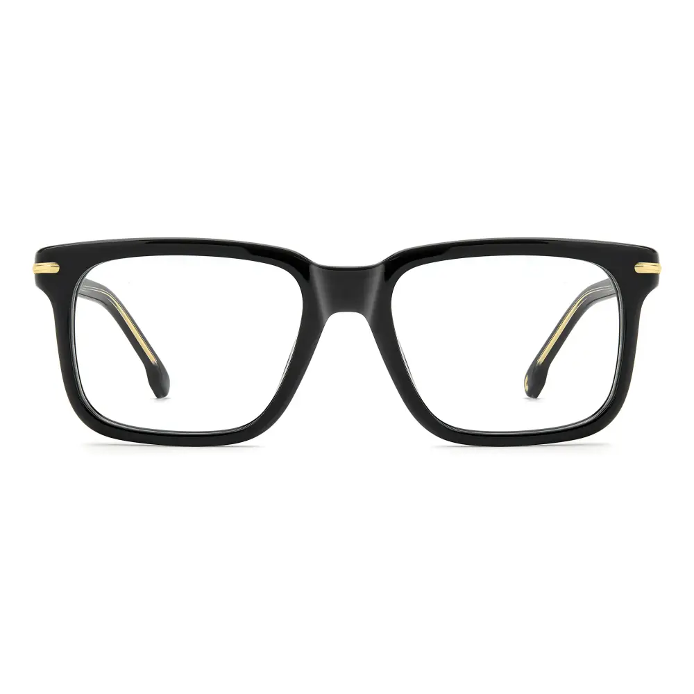 Occhiali da vista Carrera CA 386 807 rettangolari neri con accenti dorati