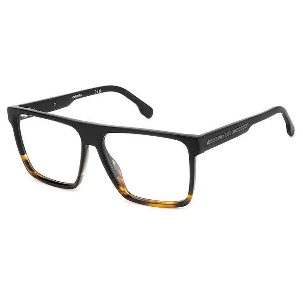 Occhiali da vista Carrera Victory C 05 WR7 rettangolari in acetato tartaruga e nero