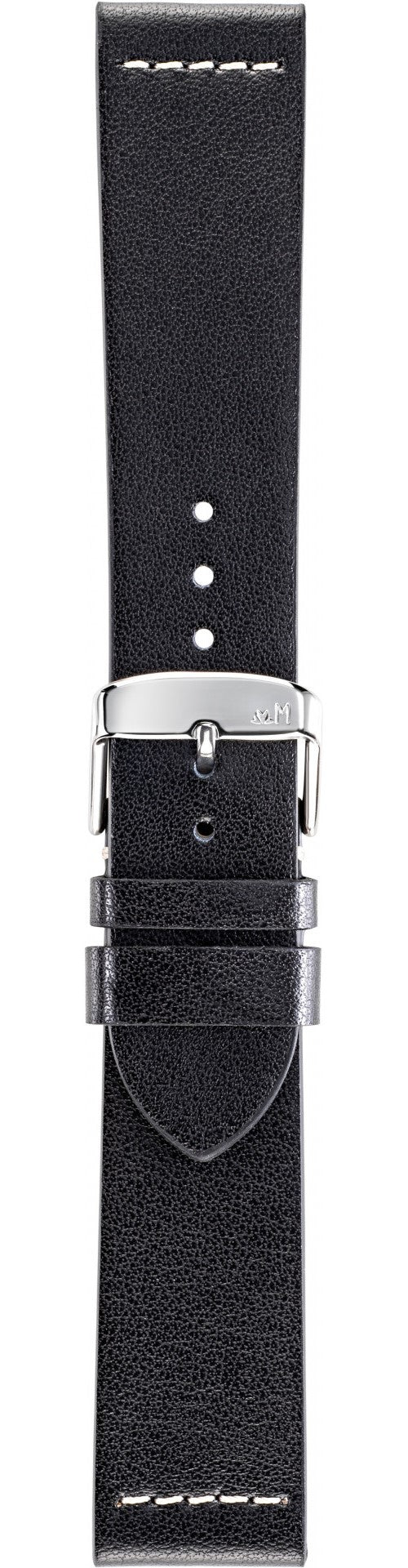 Morellato Cinturino Uomo Coll. SAVE THE NATURE Paros Fibra Di Cuoio Riciclato Nero Ansa 24 mm