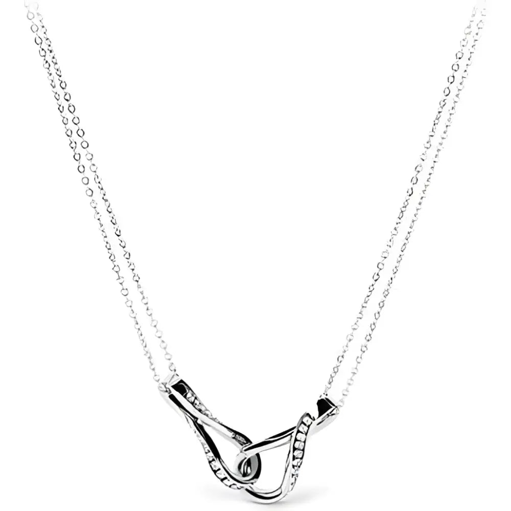 Collana Donna Belle Epoque BEP02 con loop intrecciati in argento e accenti di diamanti