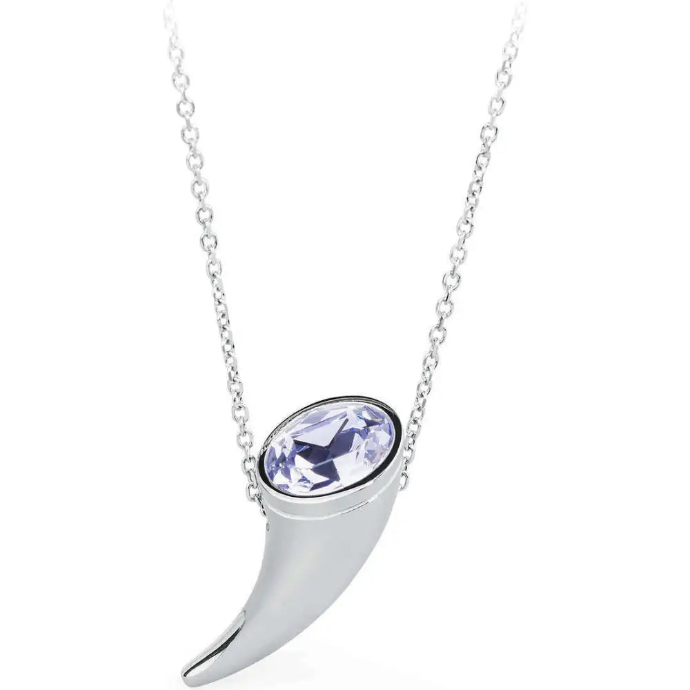 Collana donna Fortuna BFO04 con artiglio d’argento e gemma viola