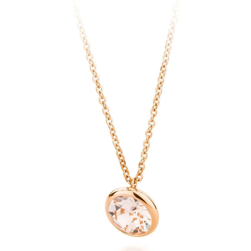 Collana donna in morganite rosa oro con bezel setting N-Tring BTN45