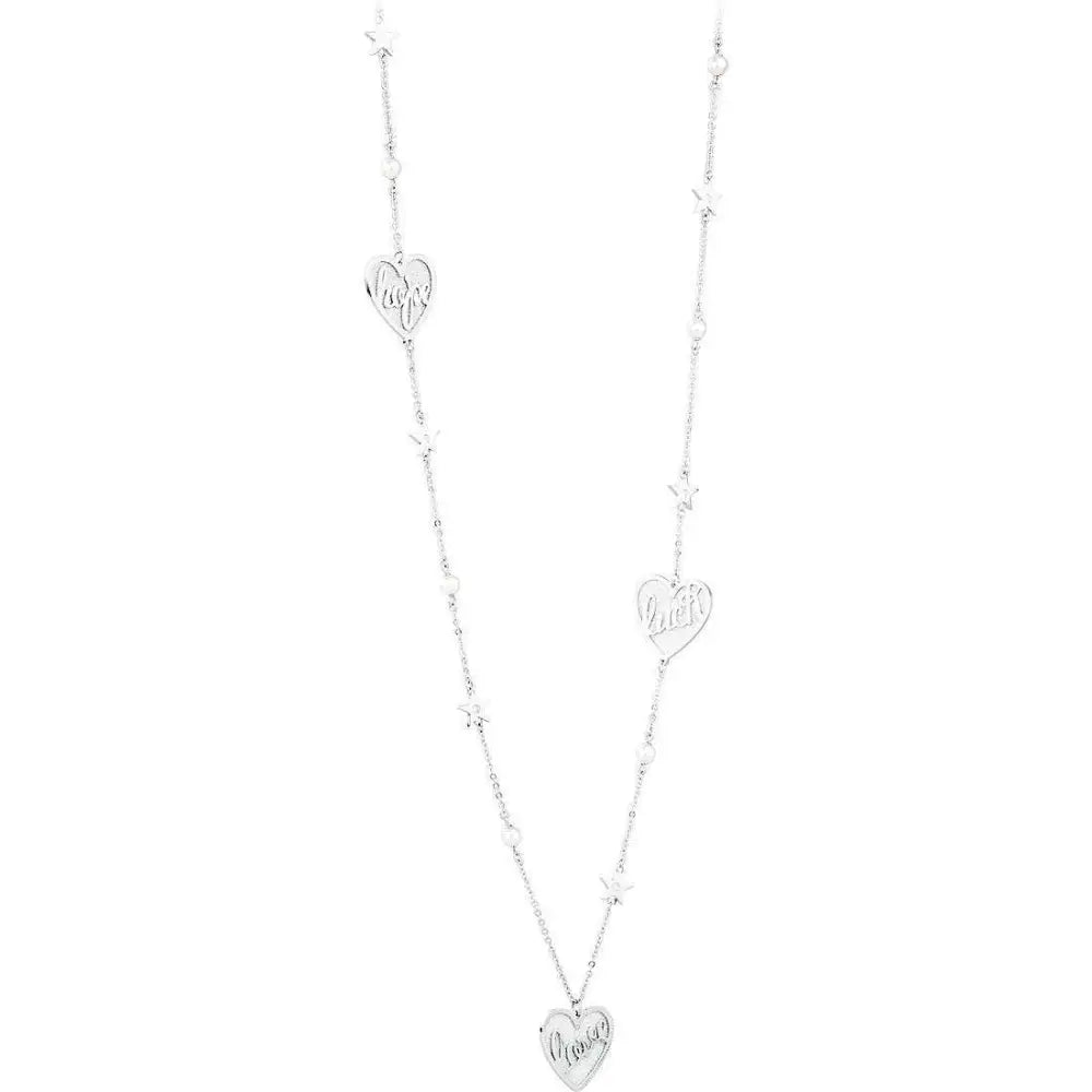 Collana donna BPK01: cuore d’argento con stelle scintillanti