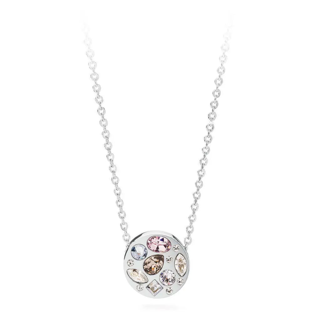 Collana donna Sparks BKR01 con pendente cerchio argento e gemme colorate
