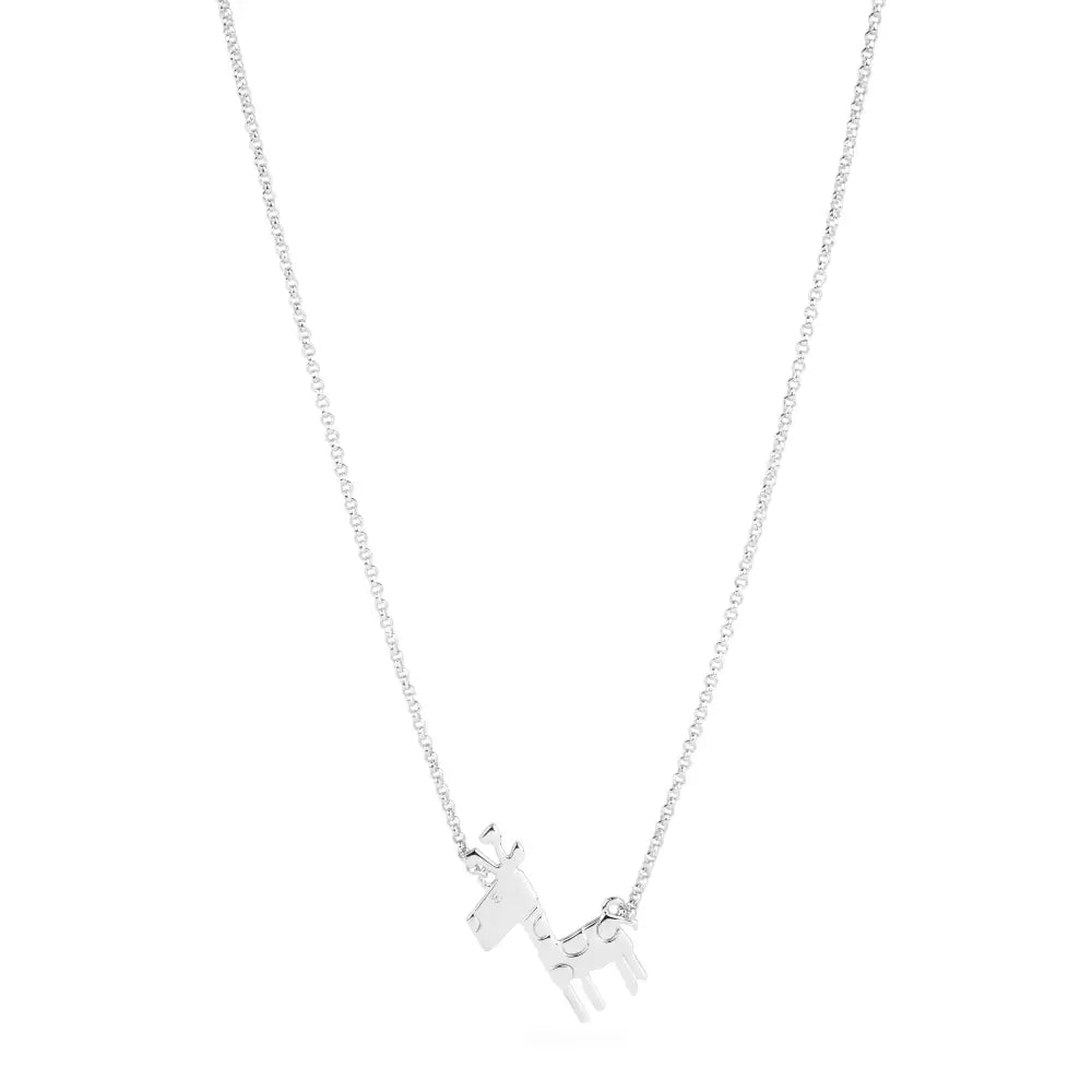 Collana donna in argento con giraffa e catena delicata G9TL02
