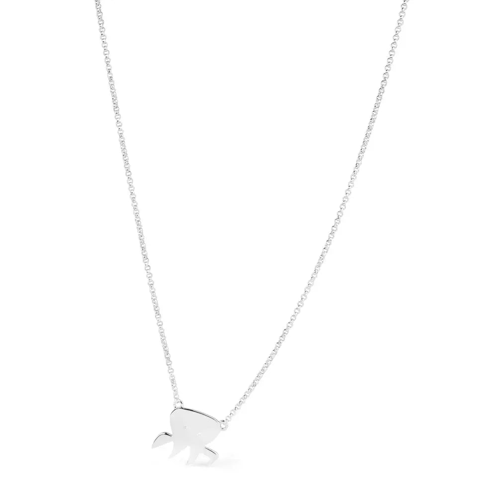 Collana donna in argento con polpo e catena delicata G9TL04