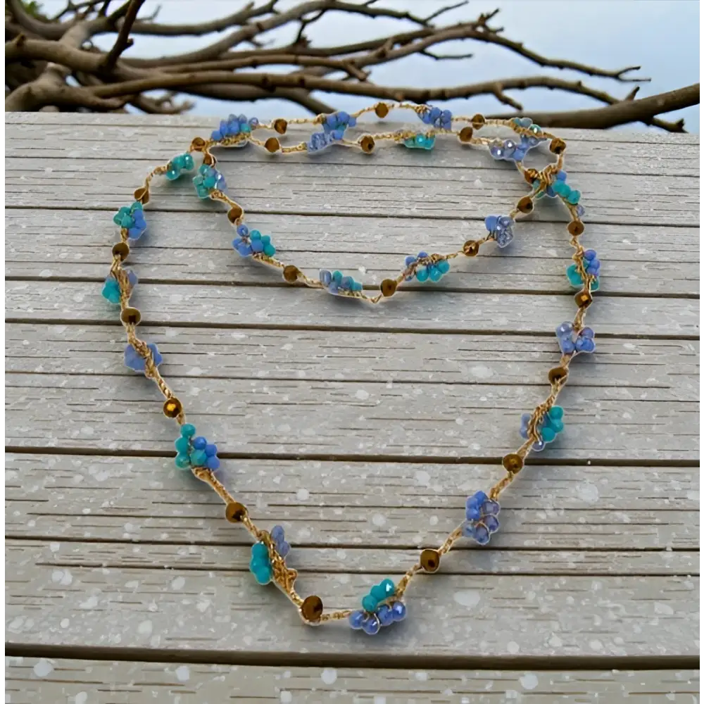 Collana handmade Aurelia Marittima con perline blu e turchese