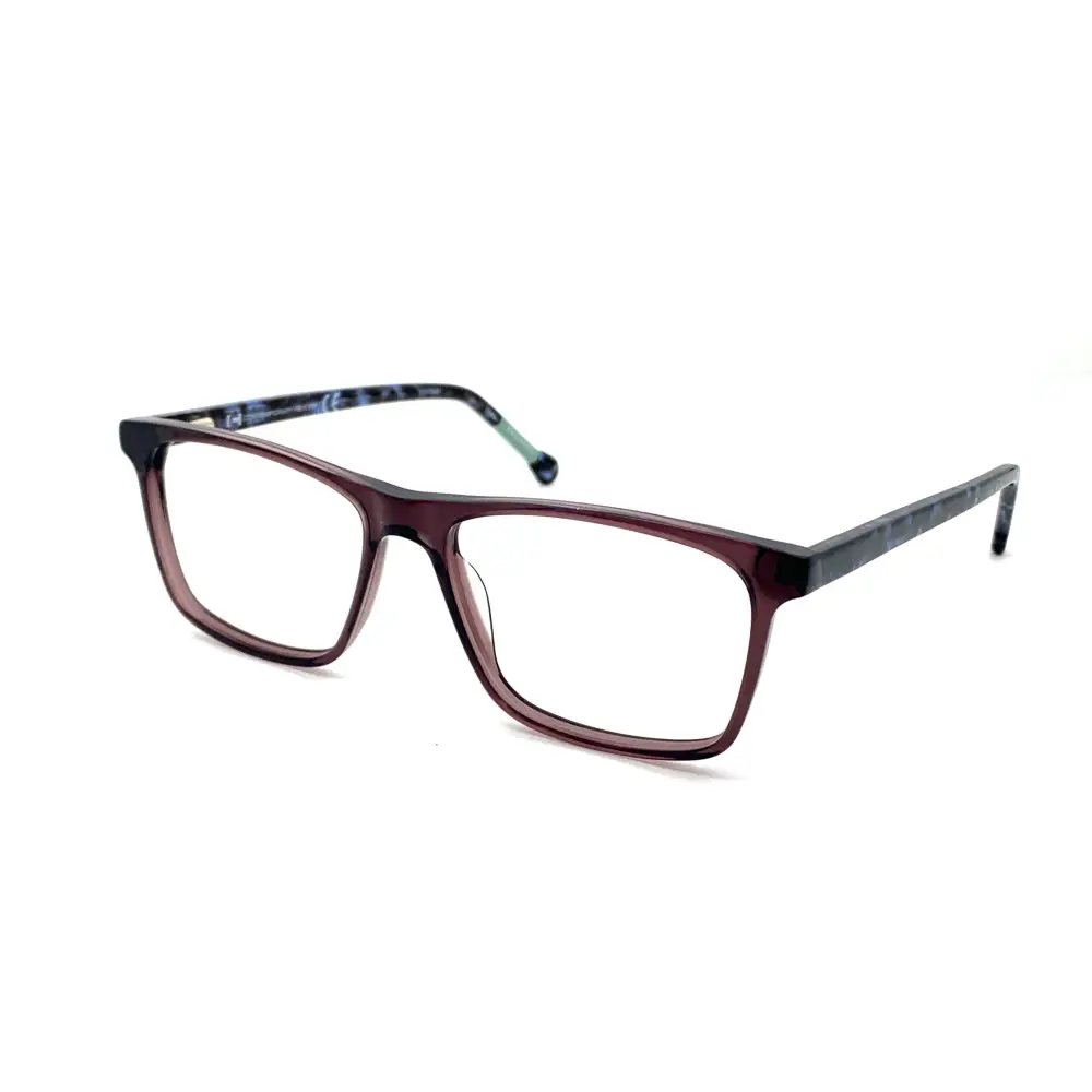 Occhiali da vista rettangolari viola e neri con accenti verdi CH19062U-PP