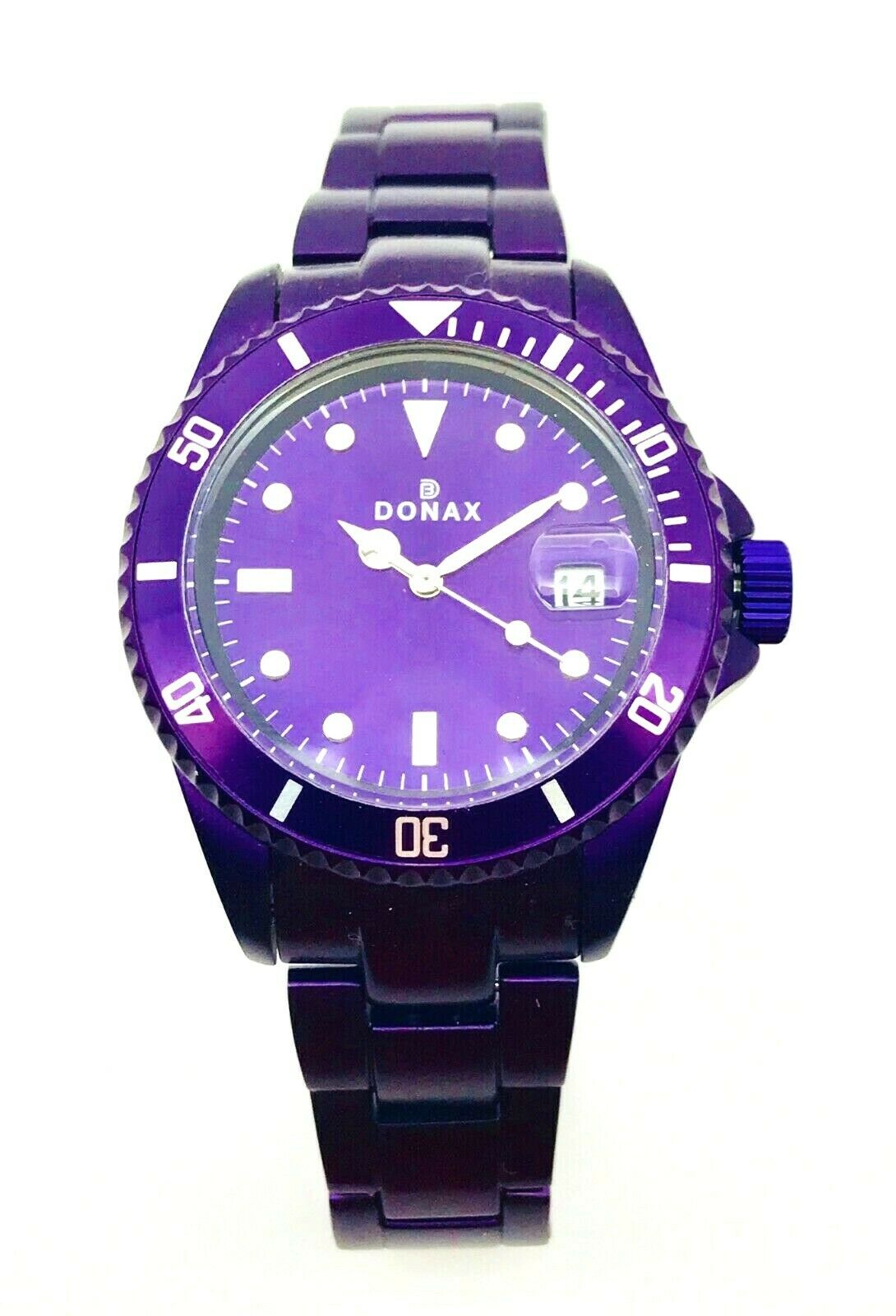 Donax Orologio Unisex Con Cassa E Bracciale In Alluminio Viola