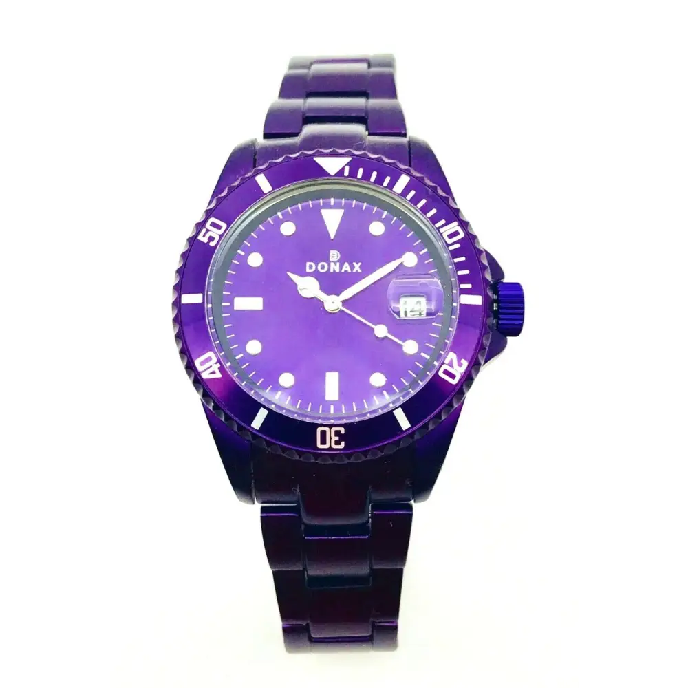 Orologio unisex Donax viola con cassa e bracciale in alluminio