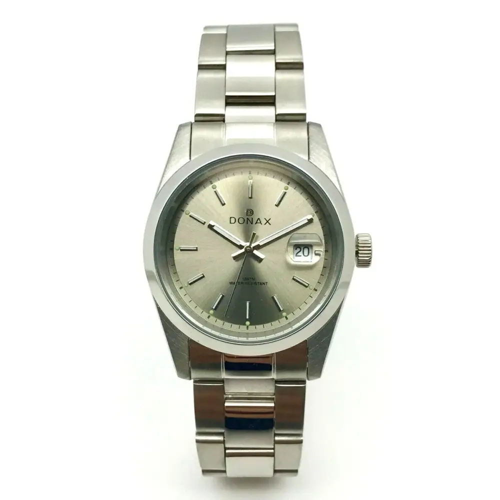 Orologio unisex Donax in acciaio argento con datario e quadrante rotondo