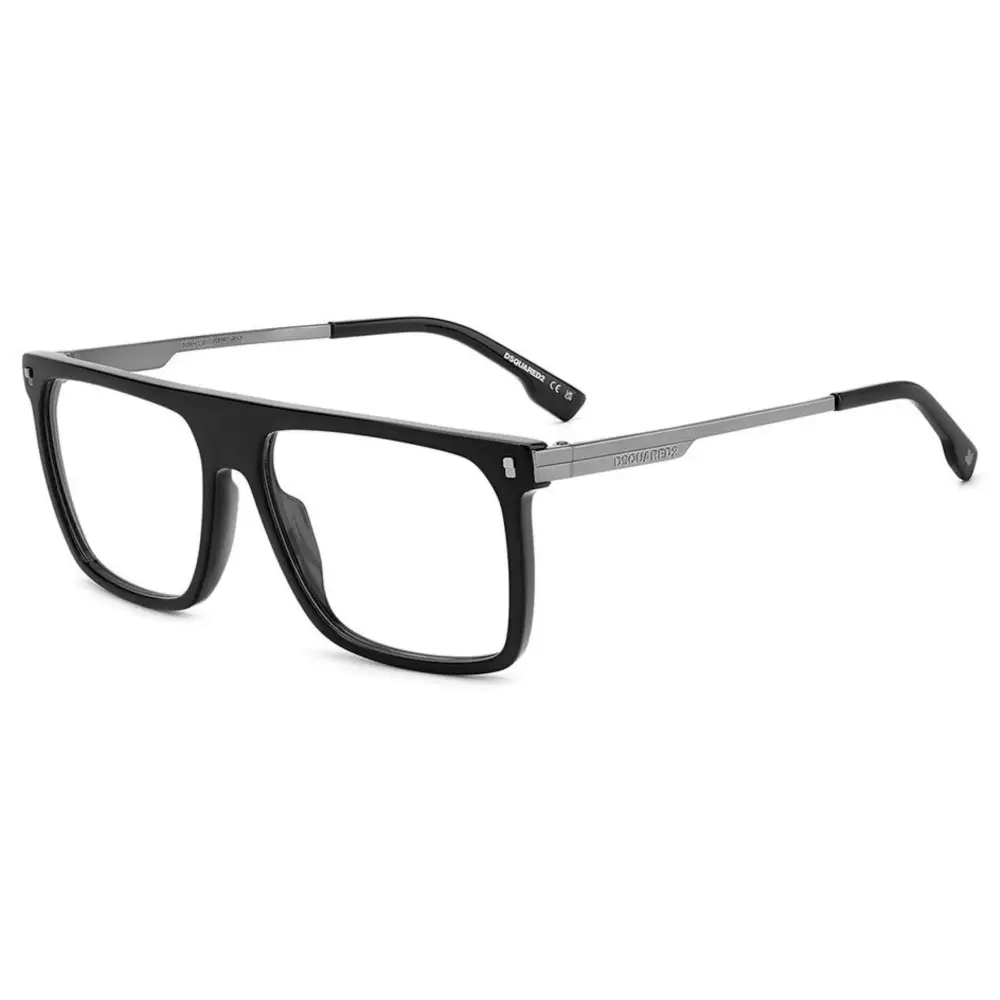 Occhiali da vista DSQUARED2 D2 0122 ANS neri e argento aviator moderni