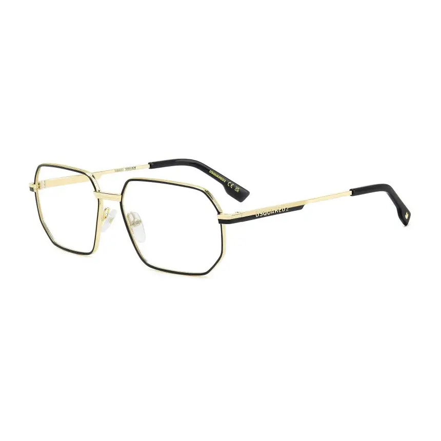 Occhiali da vista DSQUARED2 D2 0158 0NZ oro e nero, design moderno