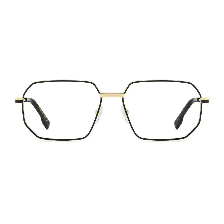Occhiali da vista DSQUARED2 D2 0158 0NZ neri e dorati, design minimalista
