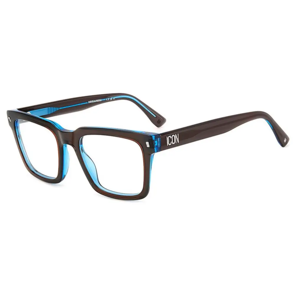 Occhiali da vista DSQUARED2 ICON 0013 rettangolari blu acetato 3LG 52/20