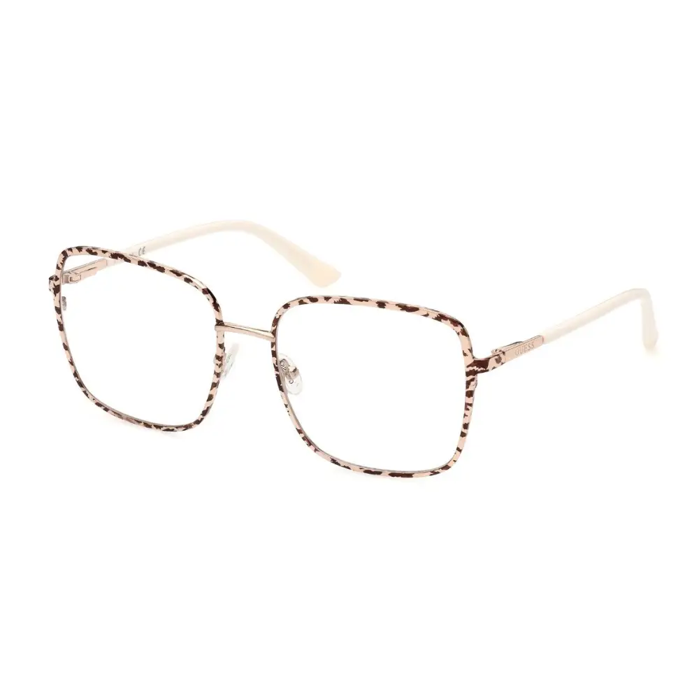 Occhiali da vista Guess GU2914 donna rettangolari bianchi e marroni con lenti trasparenti