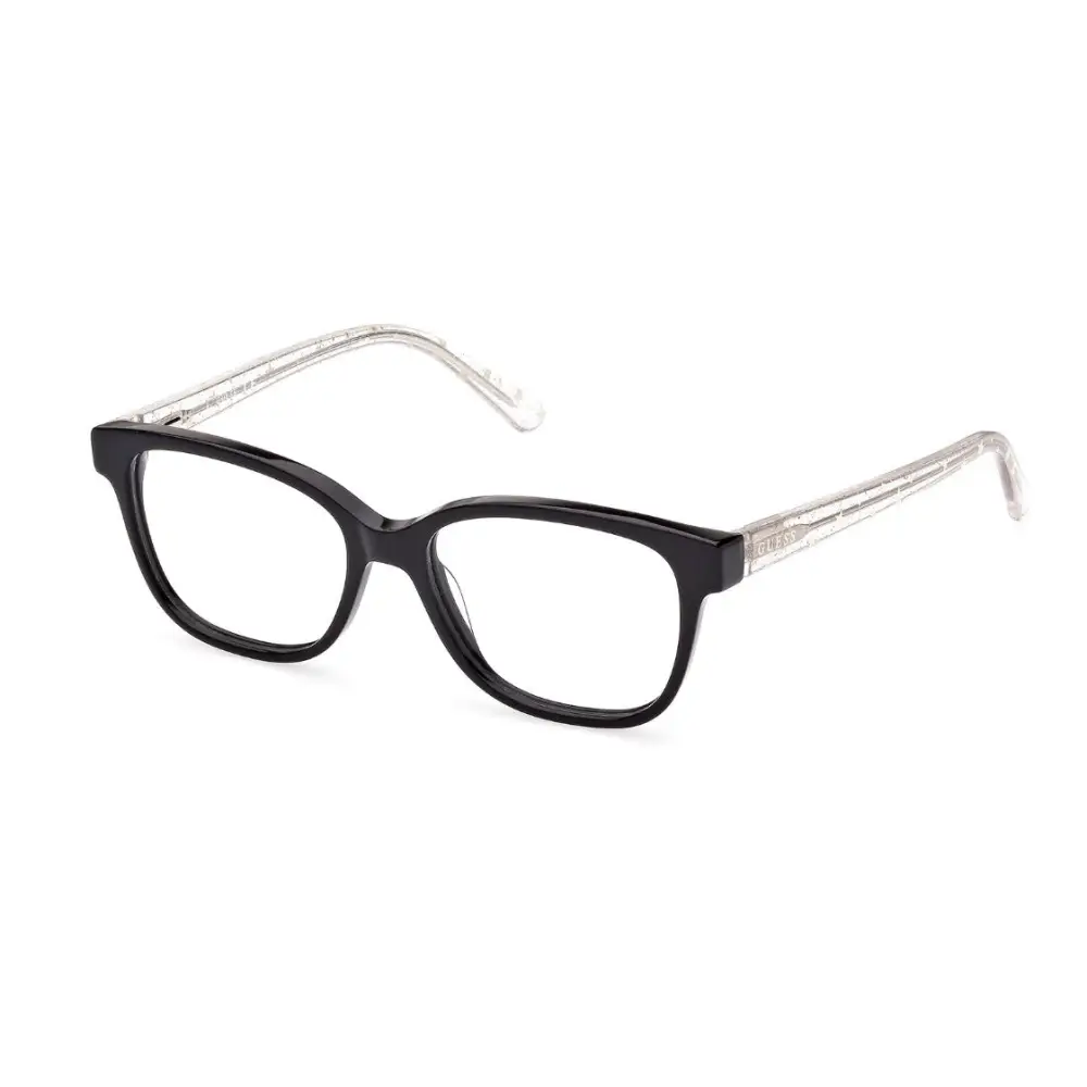 Occhiali Guess GU9225 rettangolari neri in acetato con accenti di cristallo