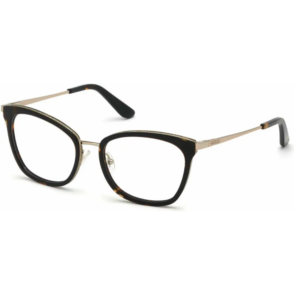 Occhiali da vista Guess GU2706 donna cat-eye neri e oro con stanghette tartaruga