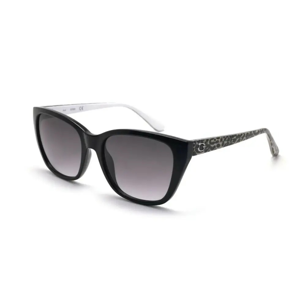 Occhiali da sole Guess GU7593 donna 05B: cat-eye N/B, lenti gradienti