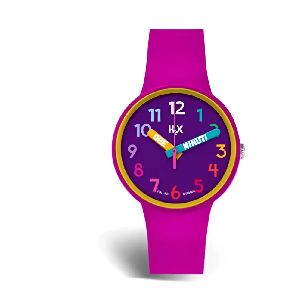 Orologio H2X bambino e bambina colorato P-SP440KP2 rosa con quadrante viola