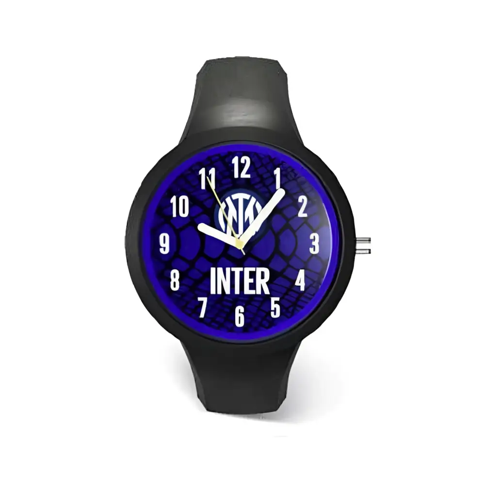 Orologio Inter FC analogico nero con quadrante blu e motivo pelle serpente