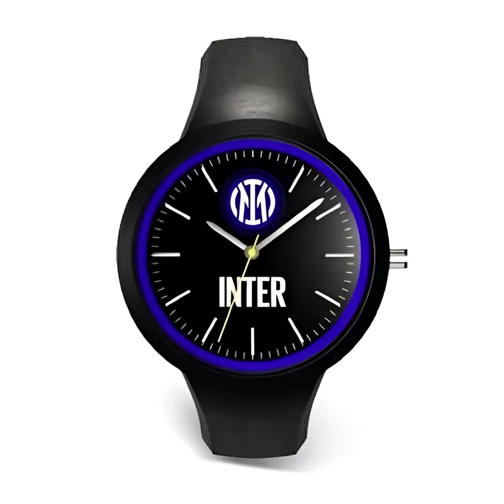 Orologio analogico Inter FC nero con accenti blu e stemma P-IN480XN1