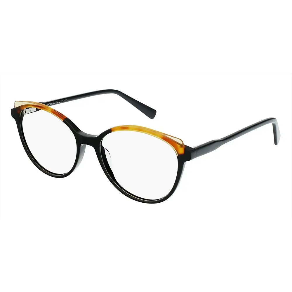 Occhiali da vista donna Invu B4129A tartaruga e nero tondi in acetato