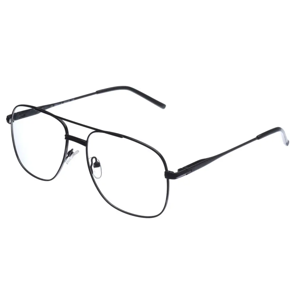 Occhiali da vista uomo INVU B3011A aviator in metallo nero con lenti trasparenti