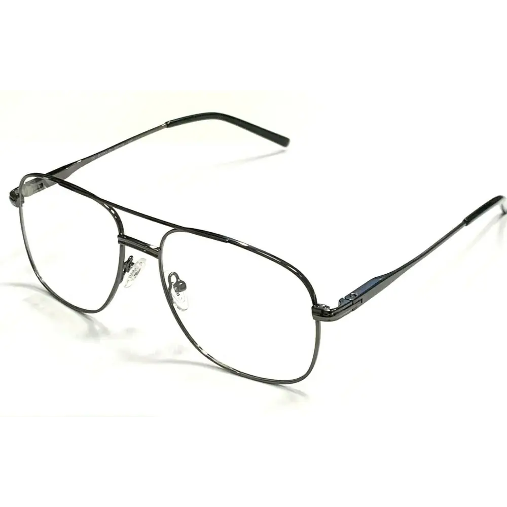 Montatura da vista uomo INVU B3011C aviator nera con lenti trasparenti