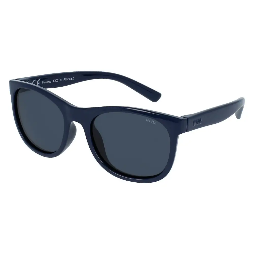 Occhiali da sole bambino Invu K2001B blu navy tondi polarizzati