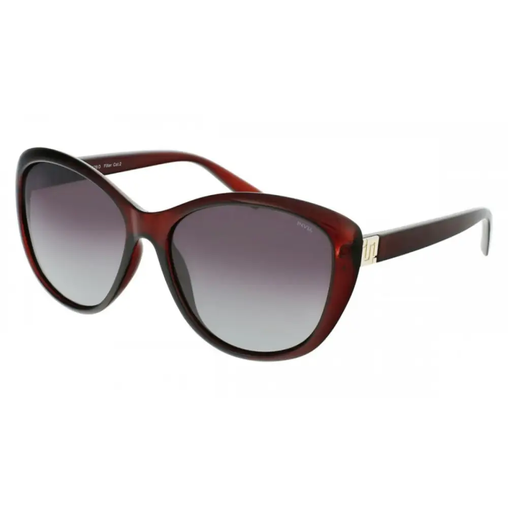 Occhiali da sole donna Invu B2128D tartaruga cat-eye con lenti gradienti polarizzate e oro