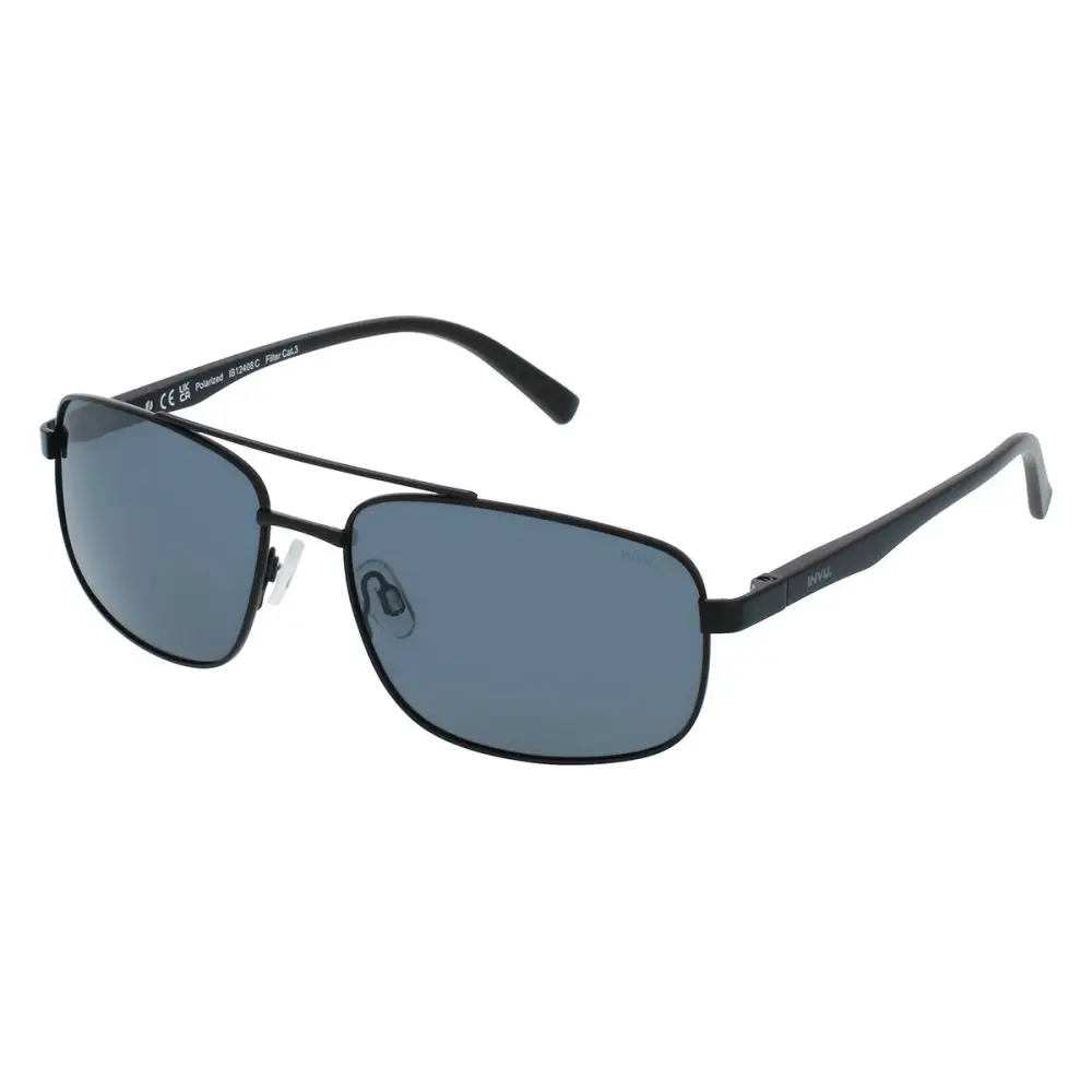 Occhiali da sole aviator neri con lenti blu INVU IB12408C ultra polarizzati