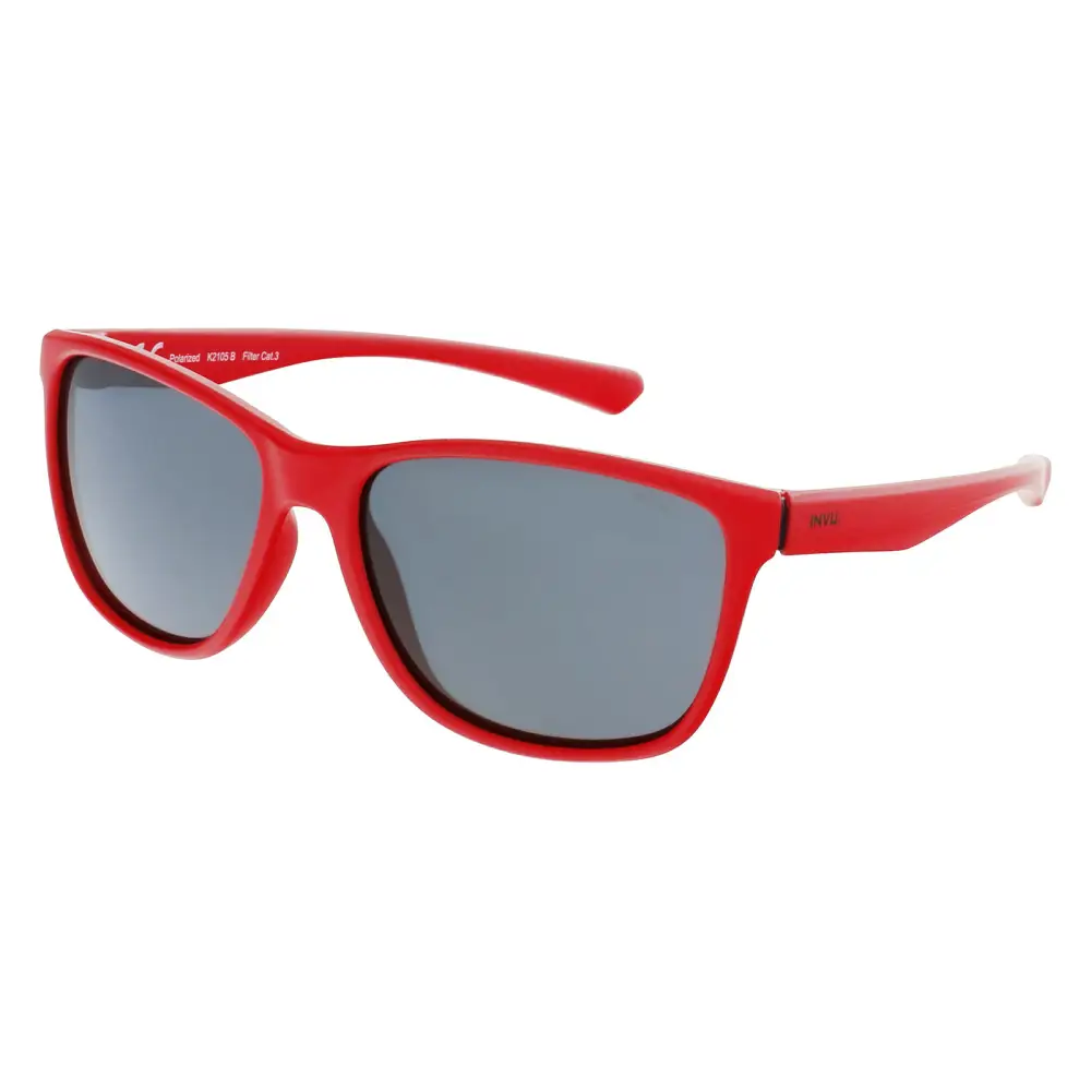Occhiali da sole Invu K2105B unisex bambino rettangolari rossi polarizzati ultra