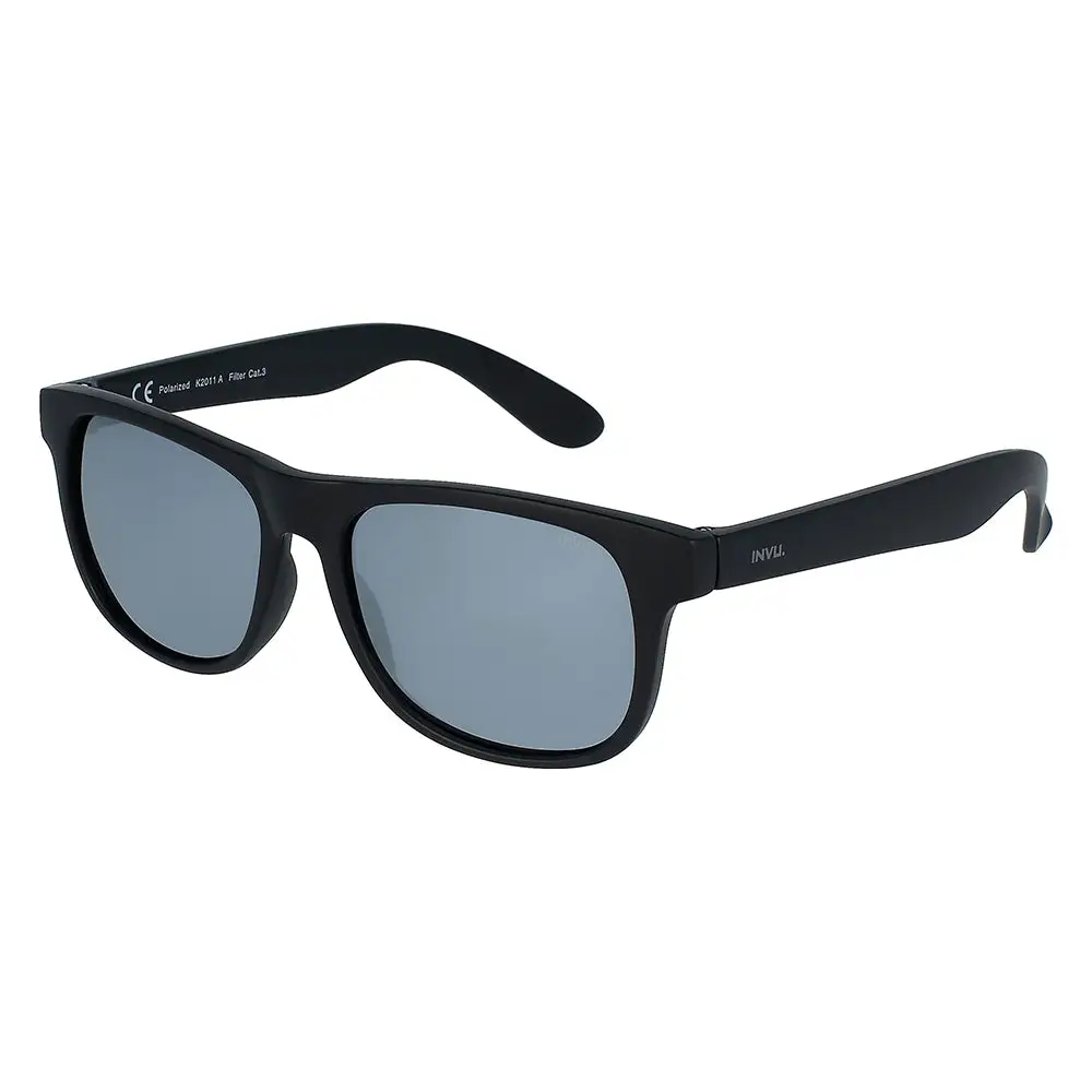 Occhiali da sole Invu unisex bambino ultra polarizzati K2011A neri opachi