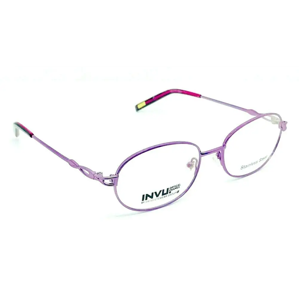 Montatura da vista donna INVU B3008A viola e argento con accenti rosa