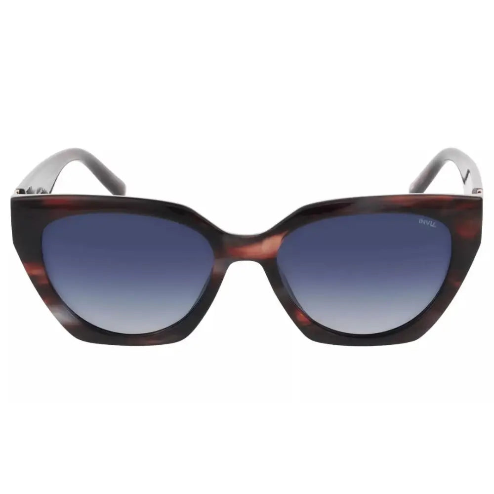 Inv.u occhiale da sole donna ultra polarized ib22631c con montatura tartarugata e lenti sfumate blu