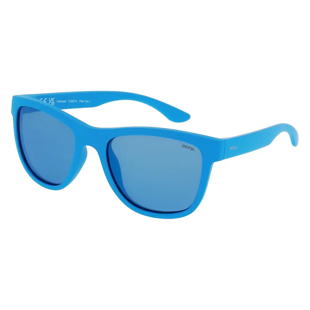 Occhiali da sole bambino INVU Ultra Polarized K2800N blu in plastica retro