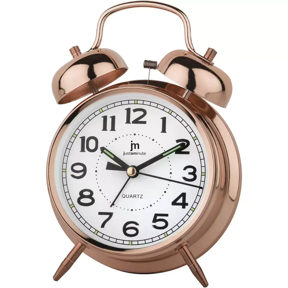 Orologio sveglia analogico Justaminute JA7040R rosa oro con campane