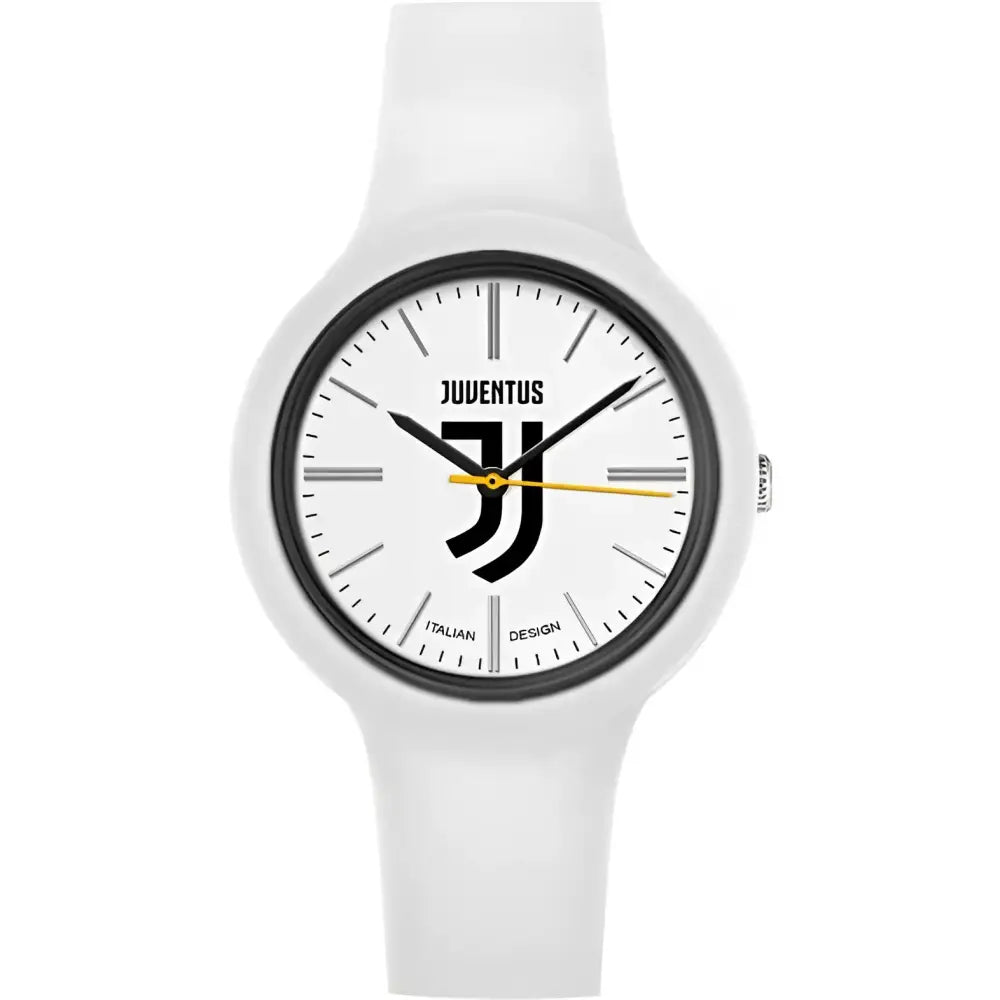 Orologio analogico Juventus FC bianco con accenti neri e cinturino in silicone
