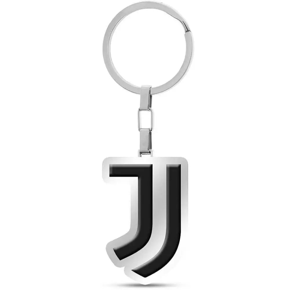 Portachiavi ufficiale Juventus FC con stemma nero e argento B-JP002XAN