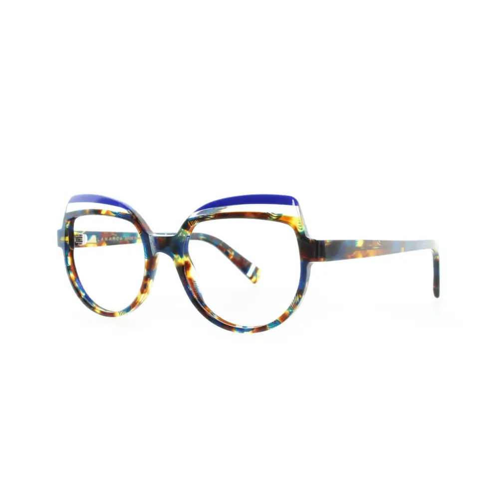 Montatura da vista donna Lamarca FUSIONI 111 colore 02, cat-eye tartaruga con accenti blu