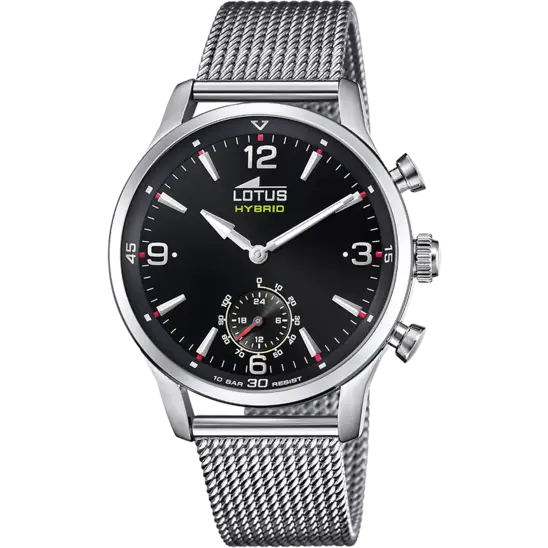 Orologio smart ibrido Lotus Connected Smartime 18803/3 mesh argento quadrante nero
