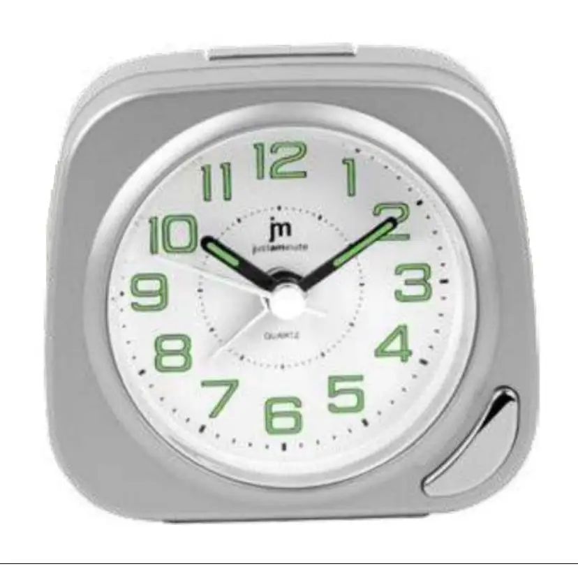 Orologio sveglia Lowell JA7086A analogico al quarzo con luce, snooze e suoneria, design minimalista