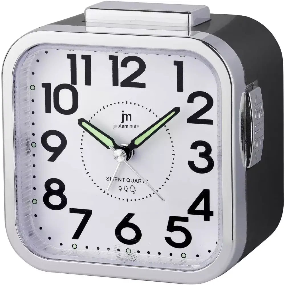 Orologio sveglia Lowell quarz analogico nero con luce snooze e suoneria JA7051N