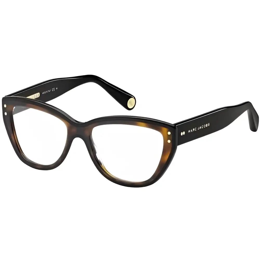 Occhiali da vista Marc Jacobs MJ446 38W in tartaruga e nero con accenti oro