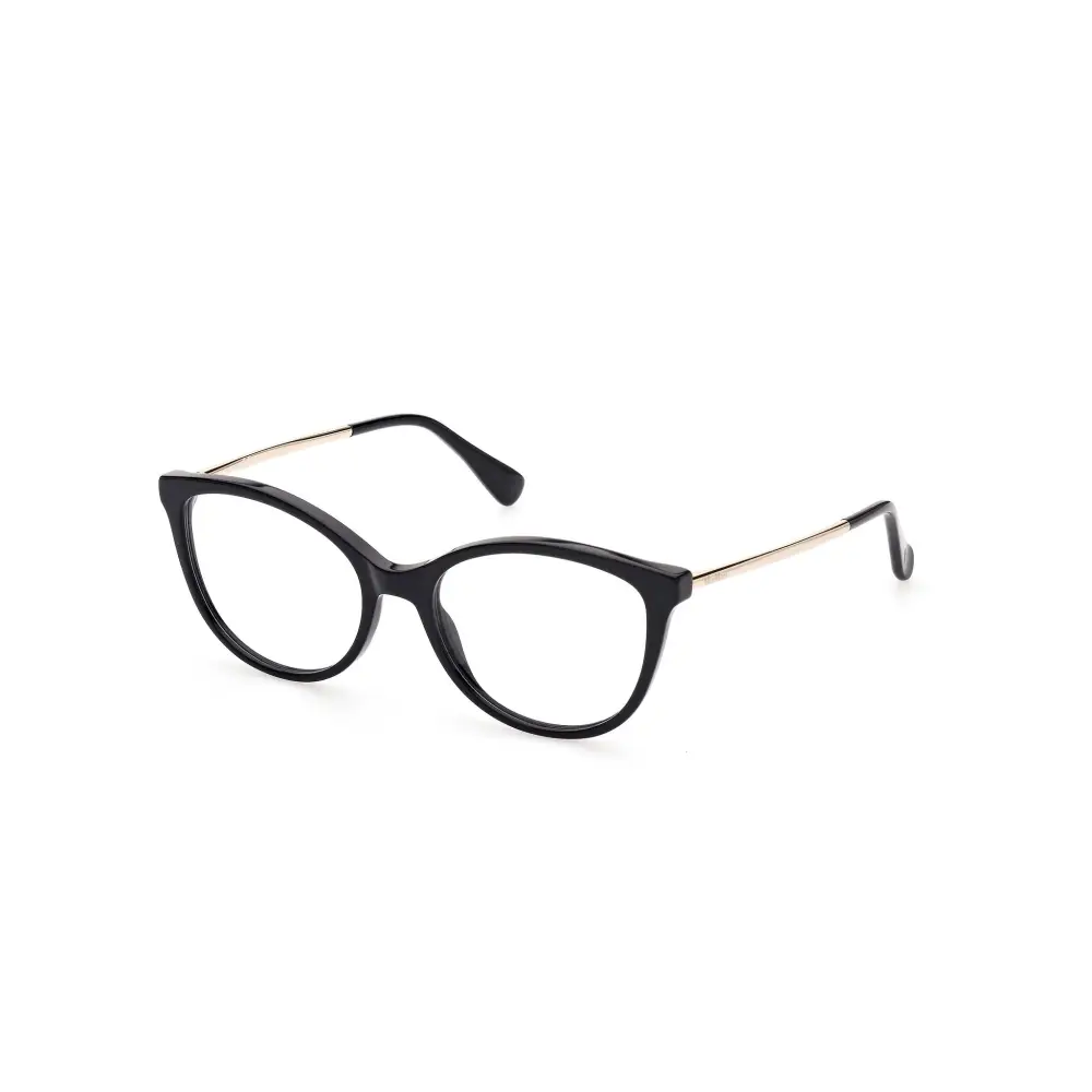Montatura da vista MaxMara MM5027 001 nera con accenti argento, calibro 53/17